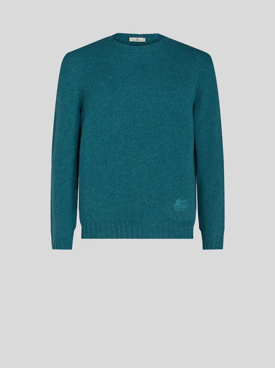 MAGLIA IN CASHMERE CON LOGO