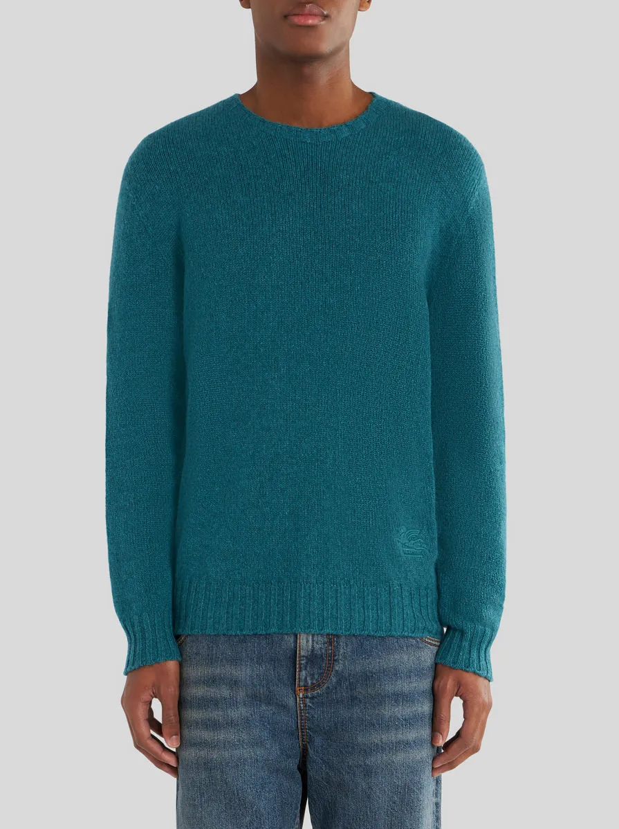MAGLIA IN CASHMERE CON LOGO