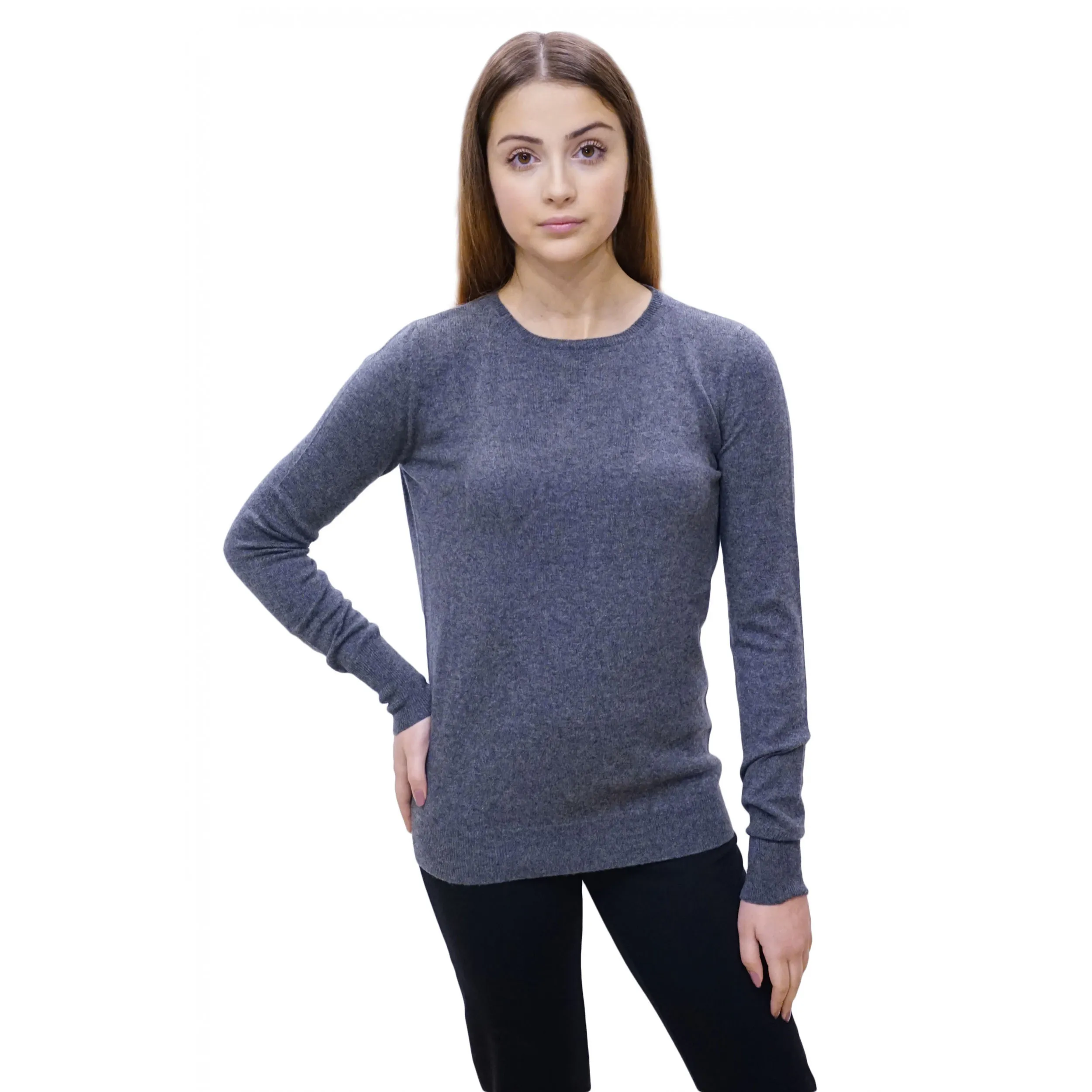 Maglia in Cashmere Profondo Scollo a V Posteriore