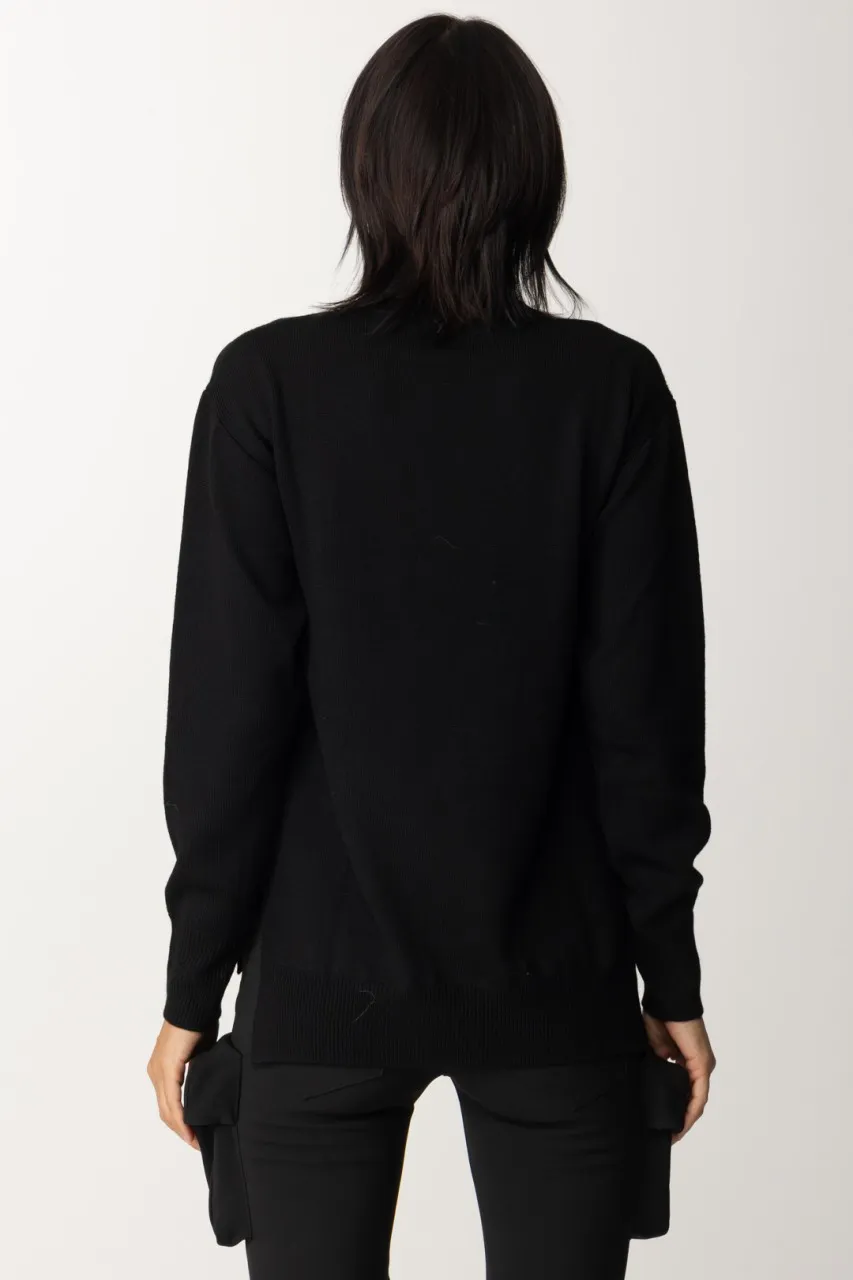 Maglia in lana a collo alto Nero
