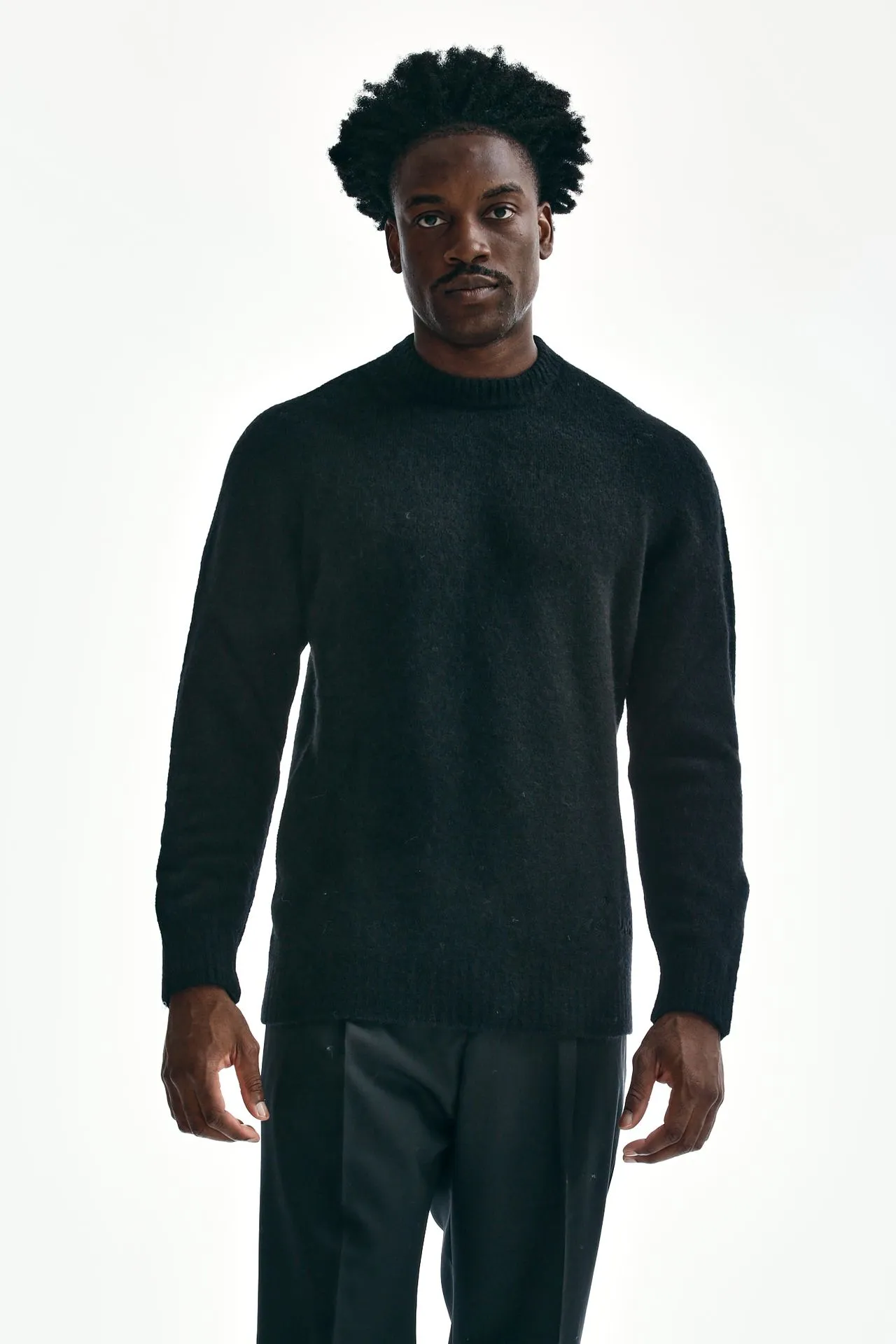 Maglia in lana/alpaca nero 
