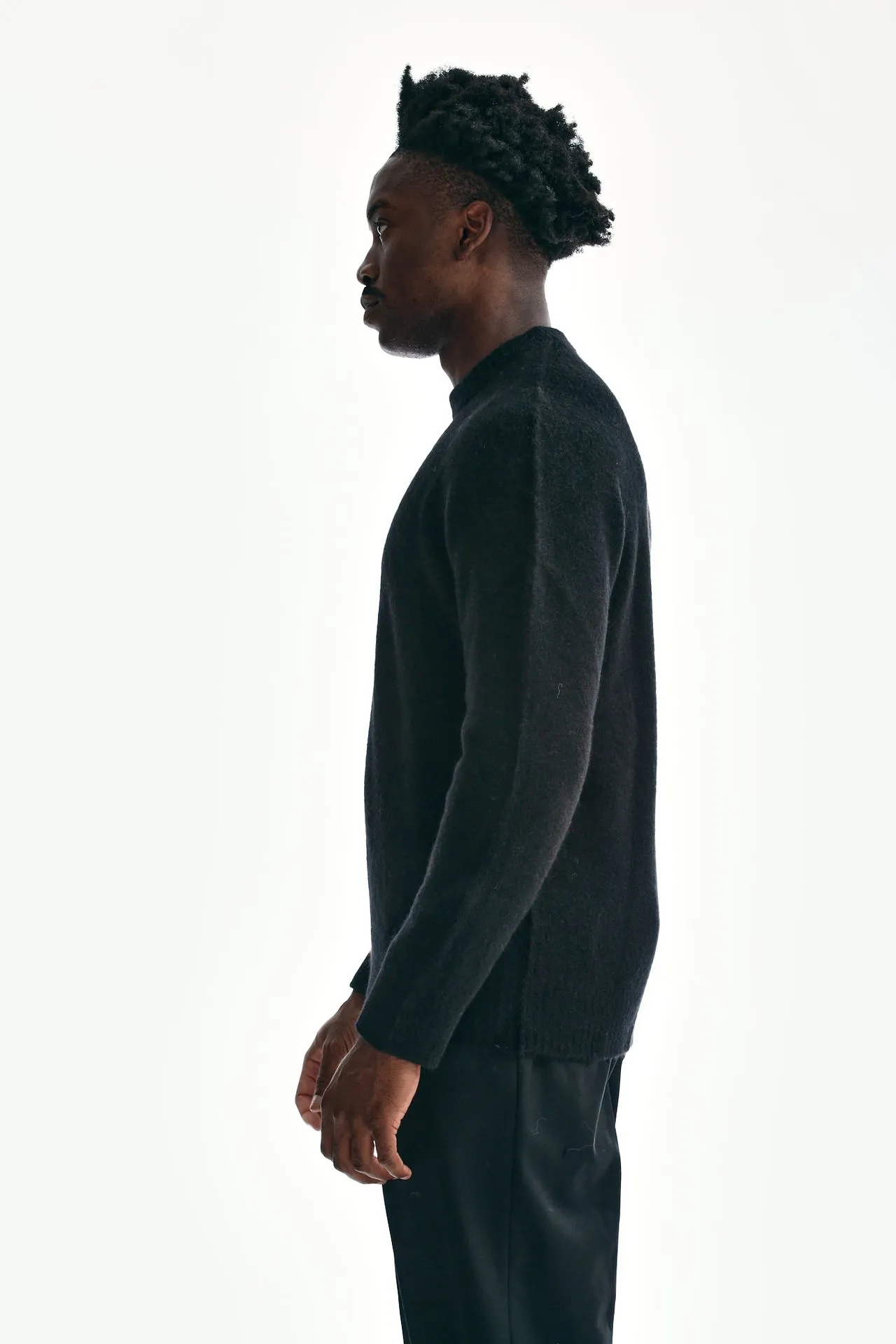 Maglia in lana/alpaca nero 