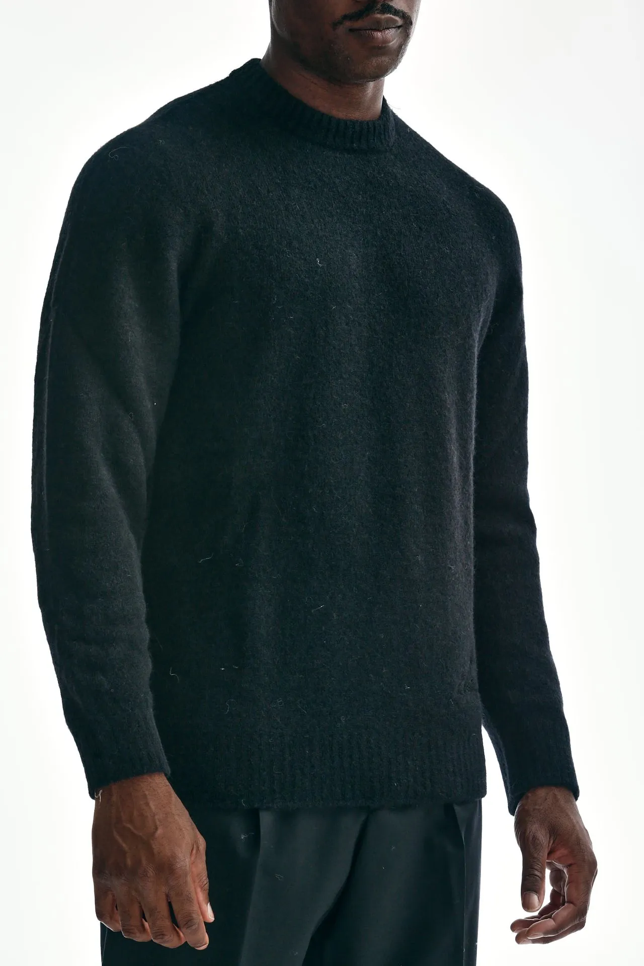 Maglia in lana/alpaca nero 