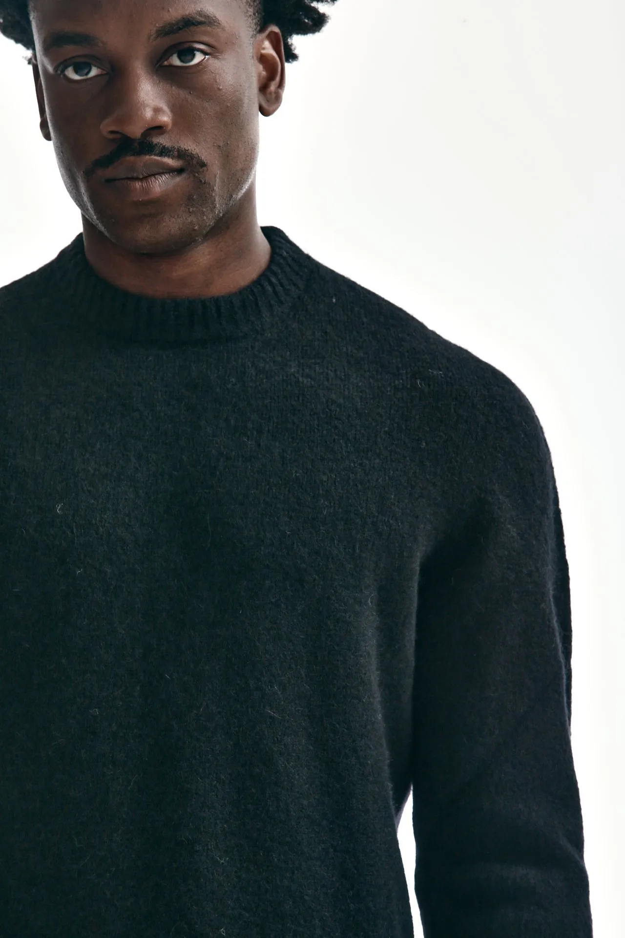 Maglia in lana/alpaca nero 