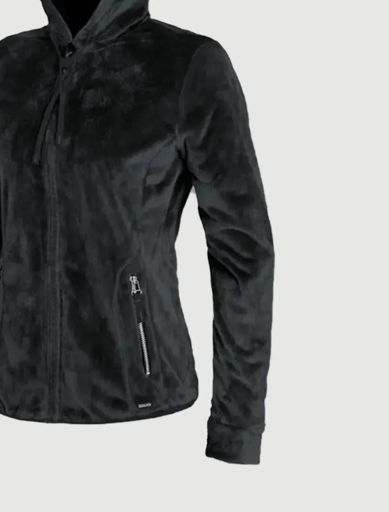 Maglia In Pile Con Zip Brugi - Nero