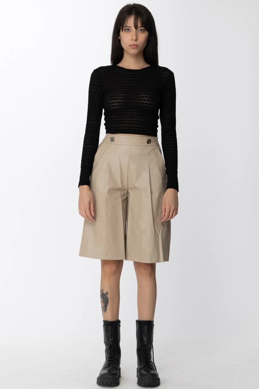 Maglia in pizzo Nero