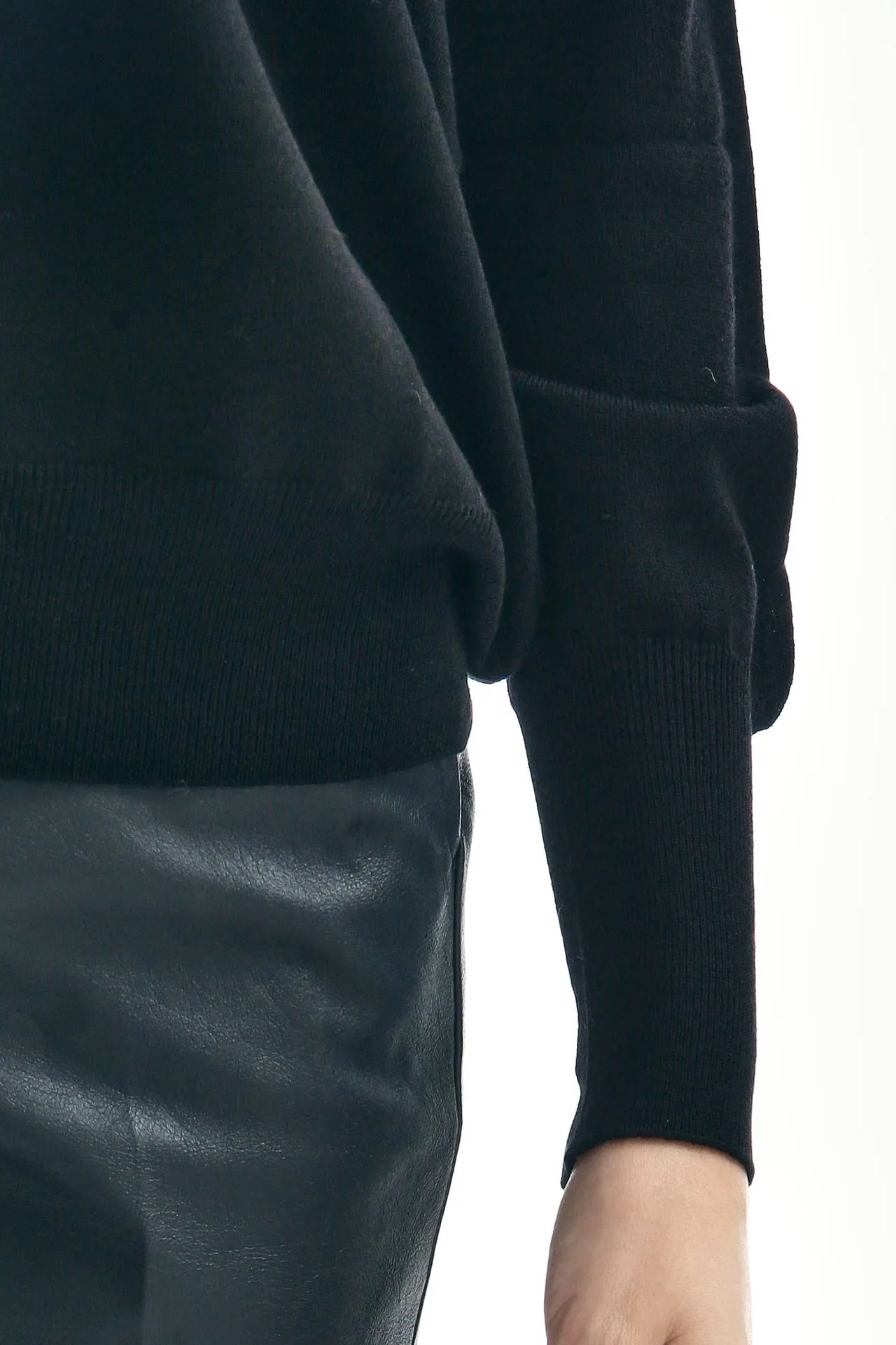 Maglia over in flexwool nero 