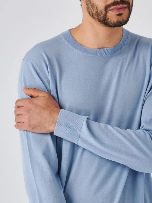 Maglia uomo Ballantyne in lana Cielo