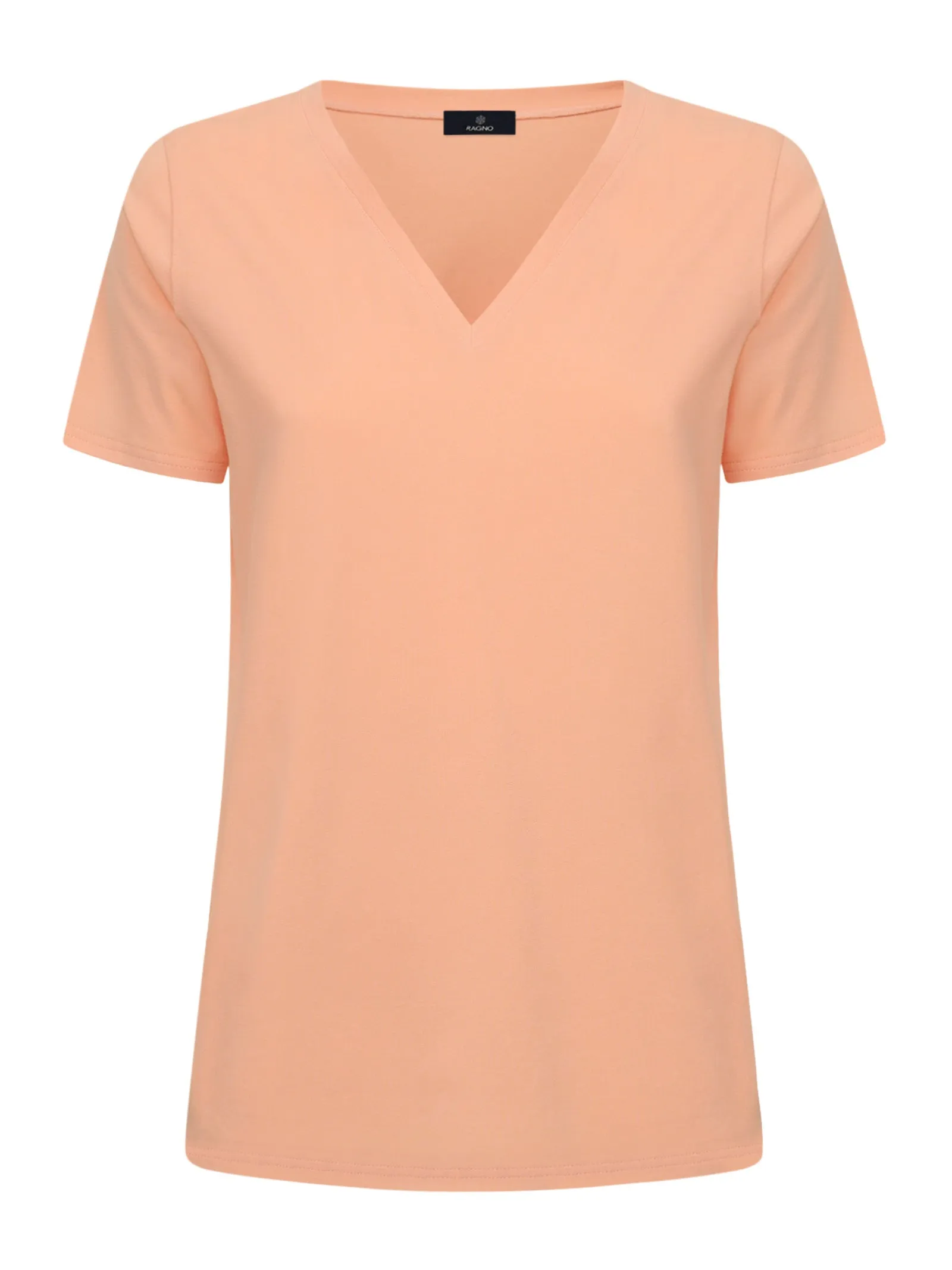 Maglietta scollo a V in Ultralight - Almost Apricot
