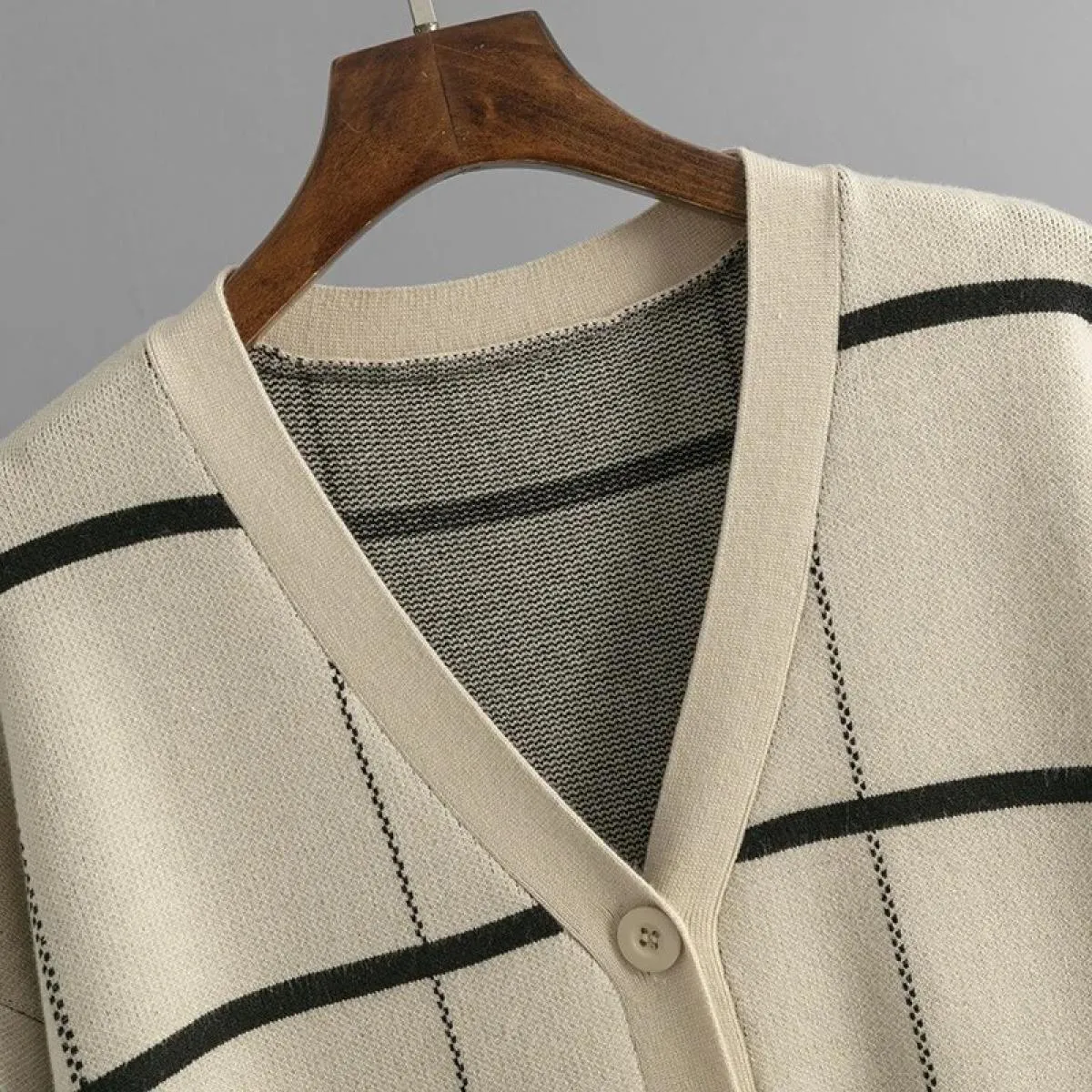 Maglioni per donna 2023 autunno inverno nuovo maglione lavorato a maglia cardigan cappotto scozzese donna cardigan semplici larg