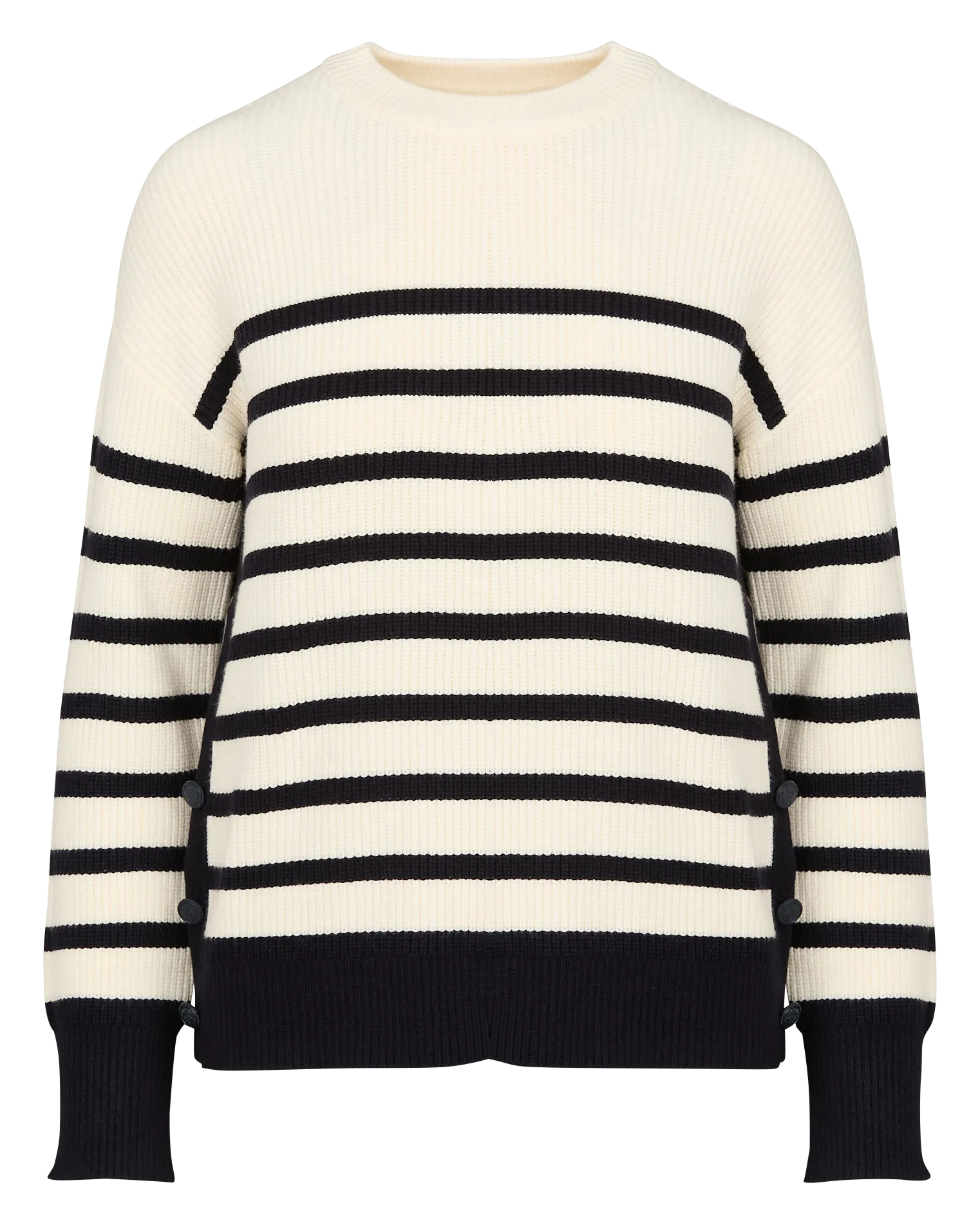  MAISON 123   CLIFF - Maglione scollo tondo dritto in maglia | Bianco