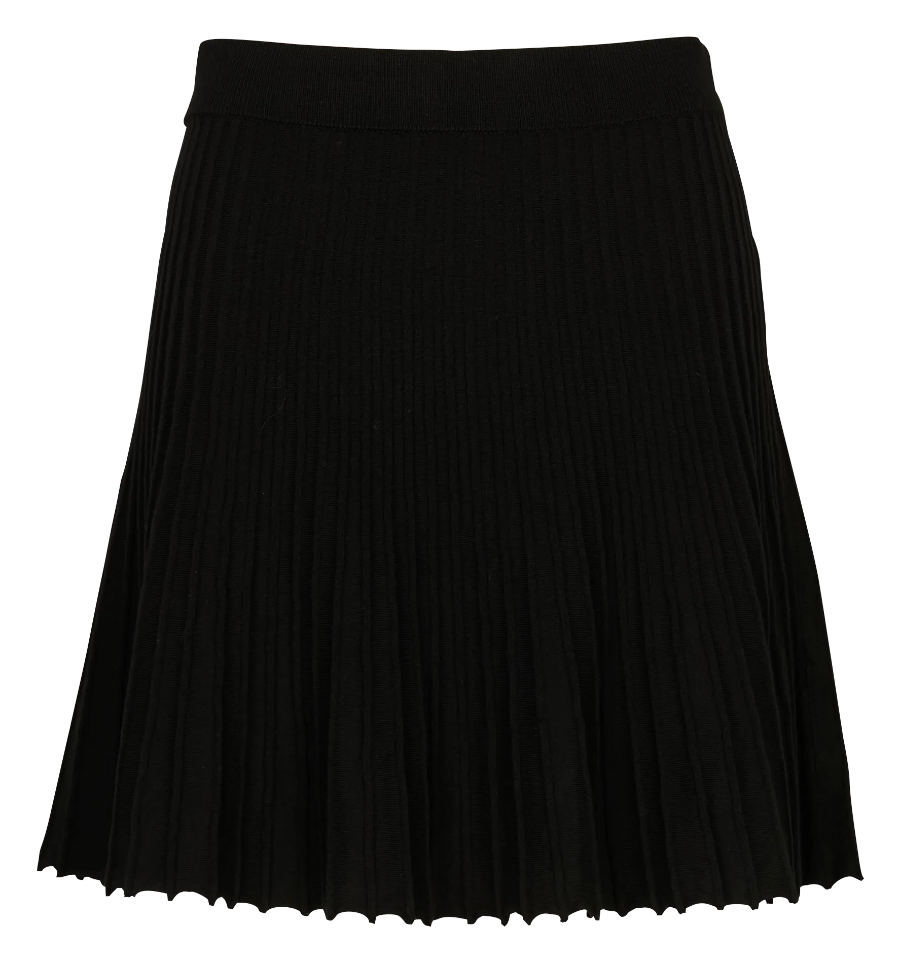  MAISON 123   ELISA BIS - Gonna plissettata in maglia | Nero