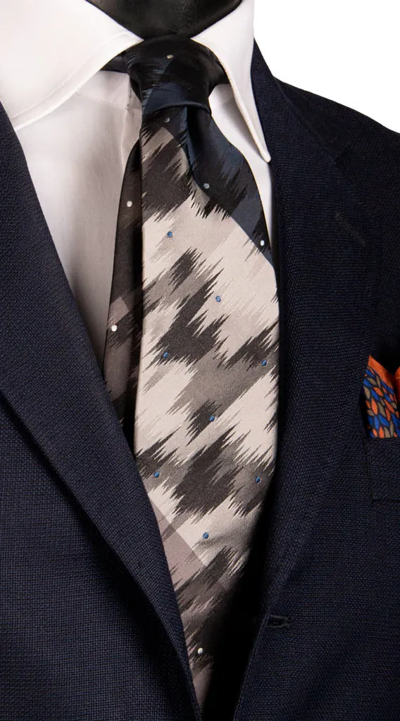 Man Silk Tie Multicolor Polka Dots 6700