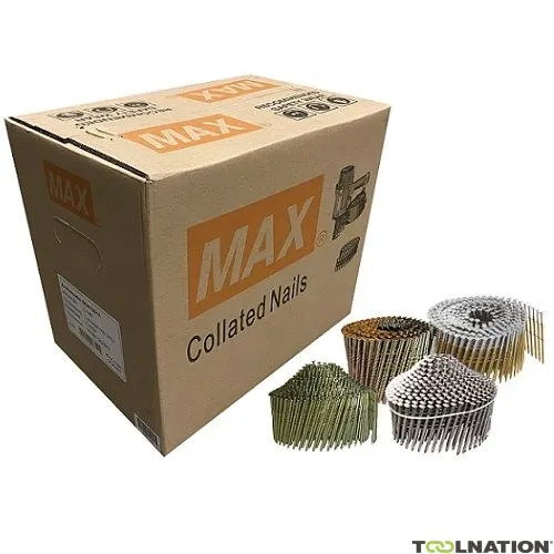 Max GCN30012 Chiodo a bobina Anello piatto in acciaio inox Testa sferica - 2,3x55 mm