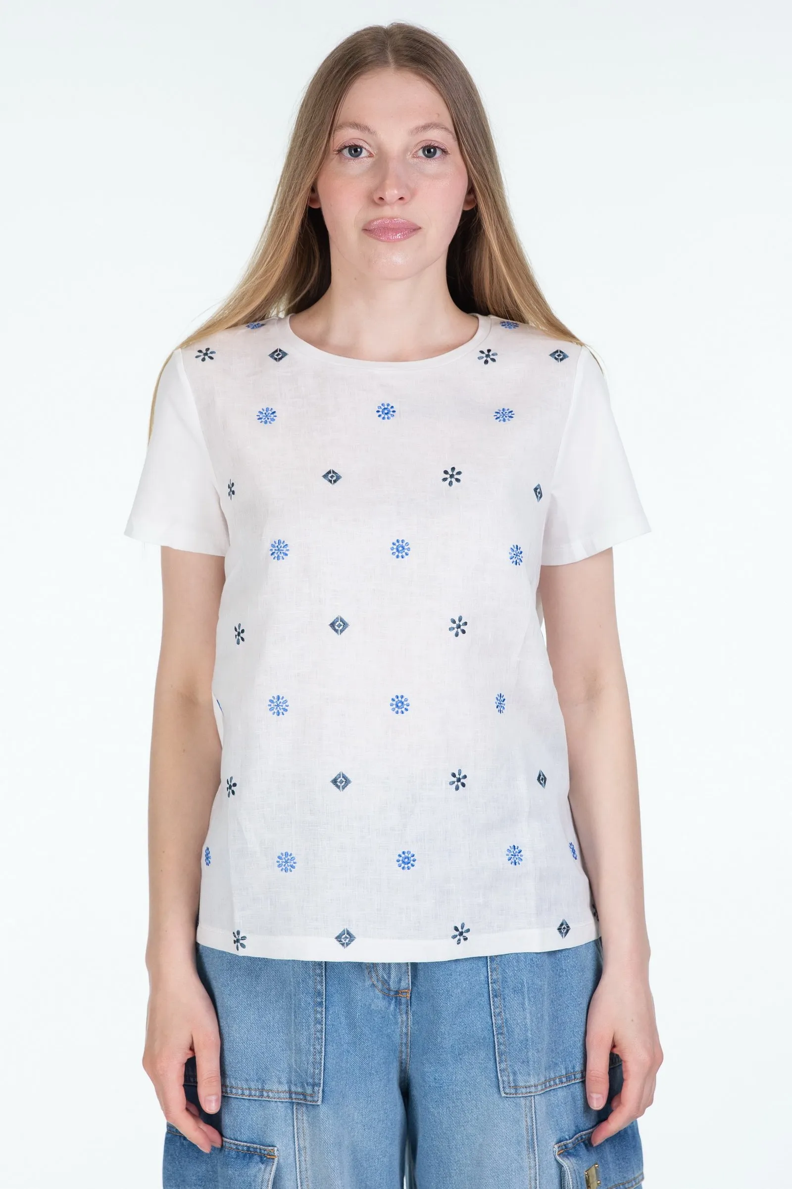 MAX MARA WEEKEND T-shirt in tela di lino MAGNO