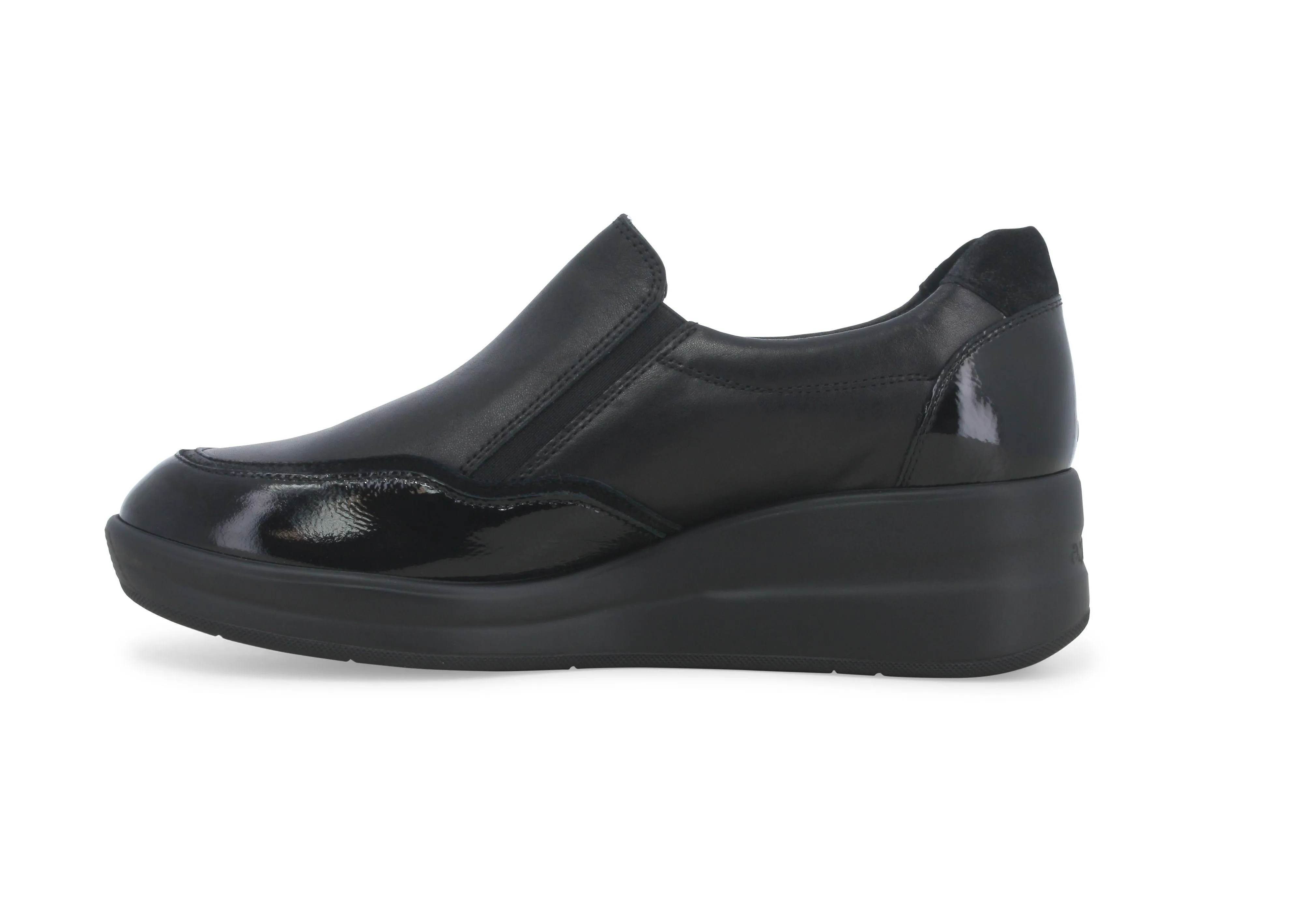 Melluso Sneakers donna in vernice e pelle nero r25641w