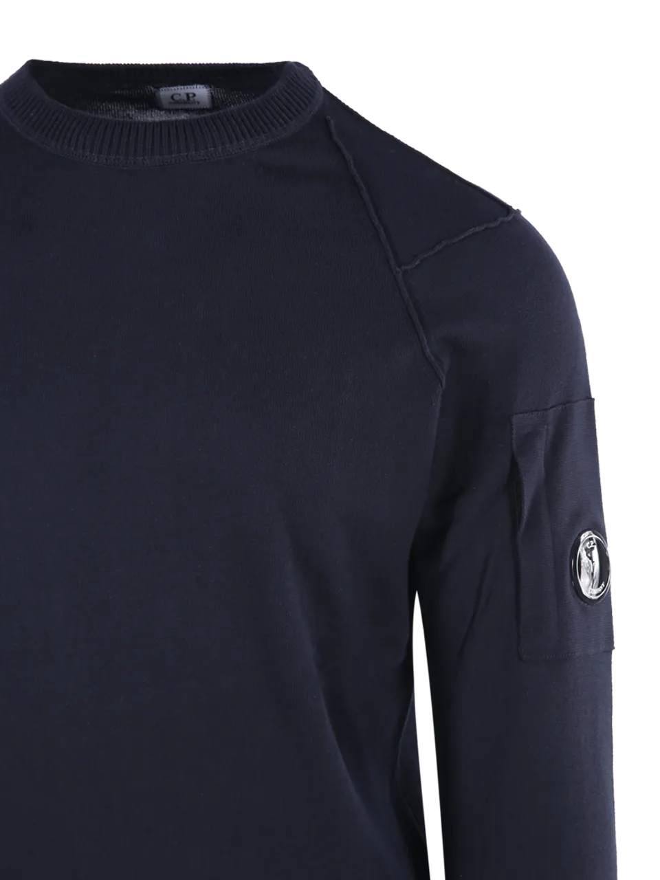 MEN CP COMPANY BLUE COTTON SEA ISLAND KNIT