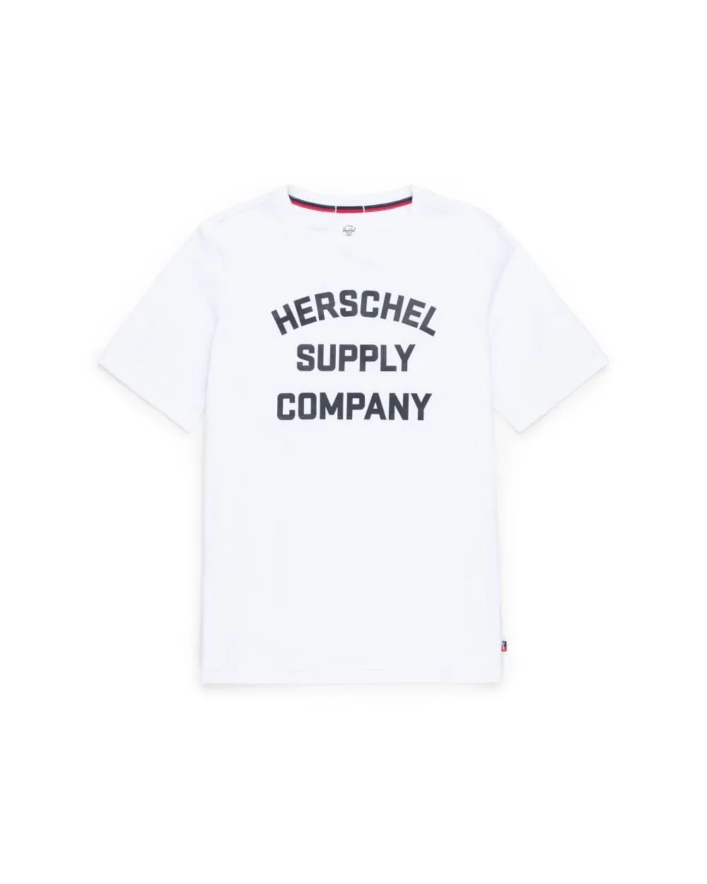 Men S Tee Stacked Chest Logo Bright White/Black