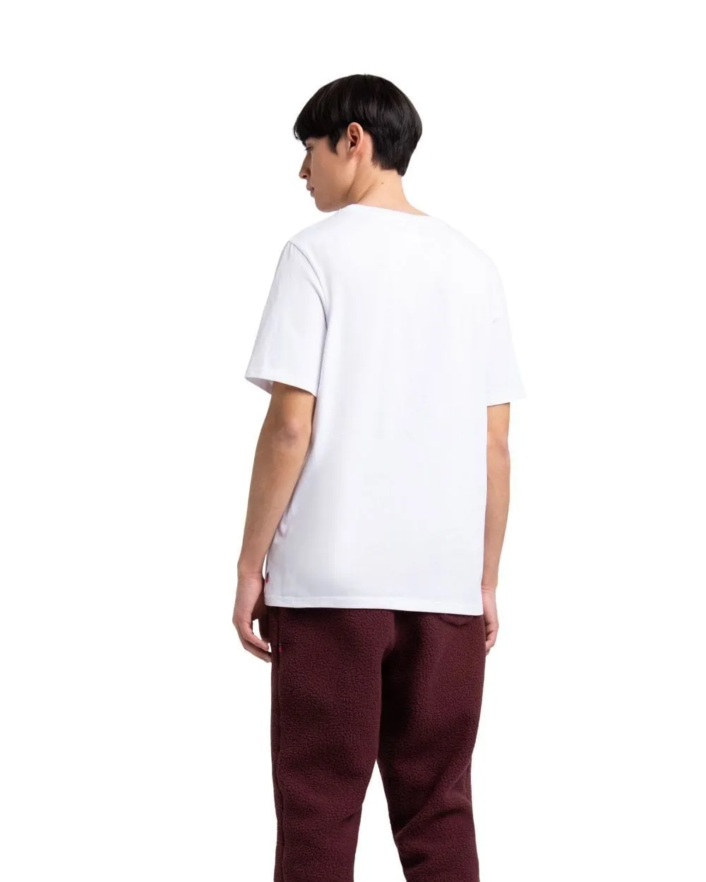 Men S Tee Stacked Chest Logo Bright White/Black