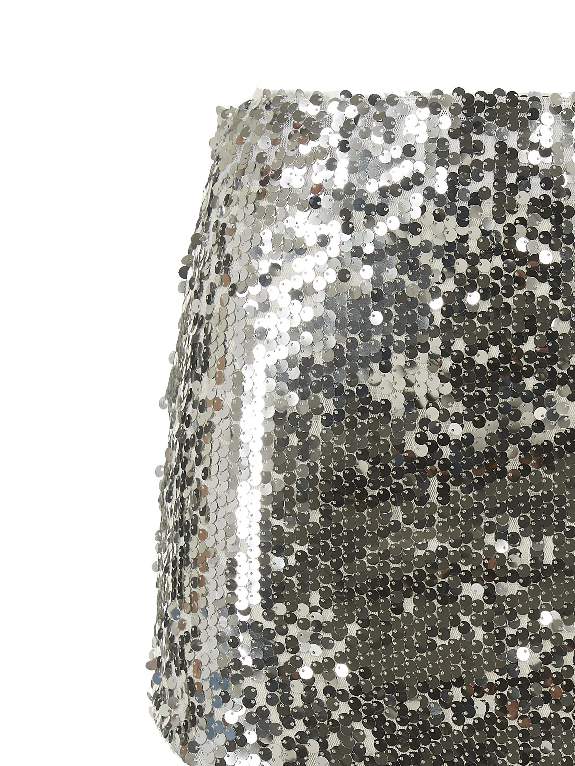 MINI GONNA ARGENTO FULL PAILLETTES