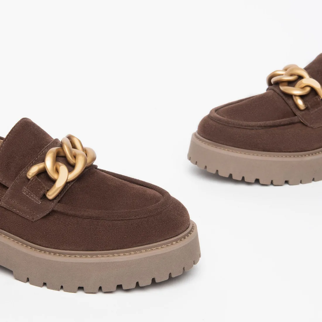 Mocassino da donna NeroGiardini in camoscio marrone