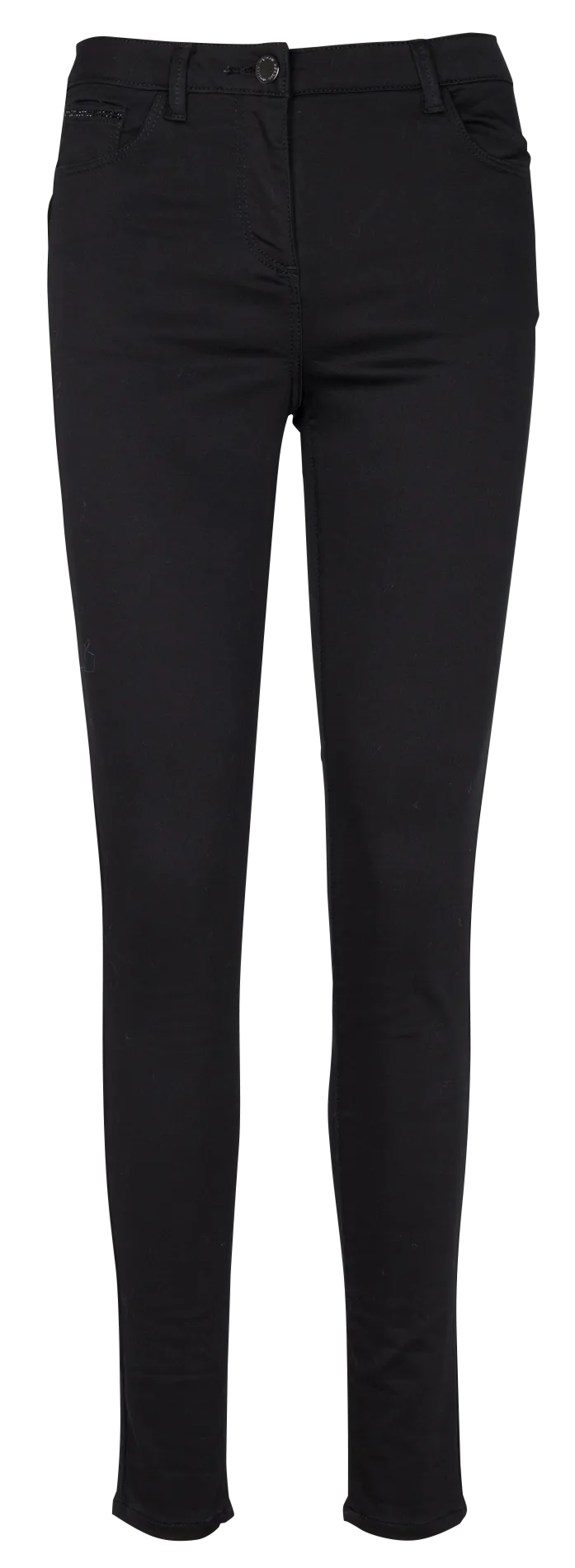  MORGAN   PZERI - Jeans skinny con dettagli in strass | Nero