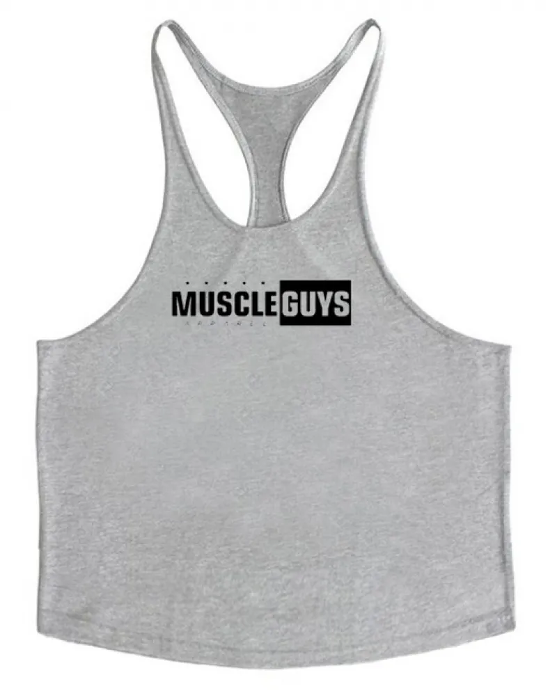 Muscleguys Brand Fitness Abbigliamento Bodybuilding Stringer Canotta Mens Abbigliamento da palestra Gilet da allenamento Cotone