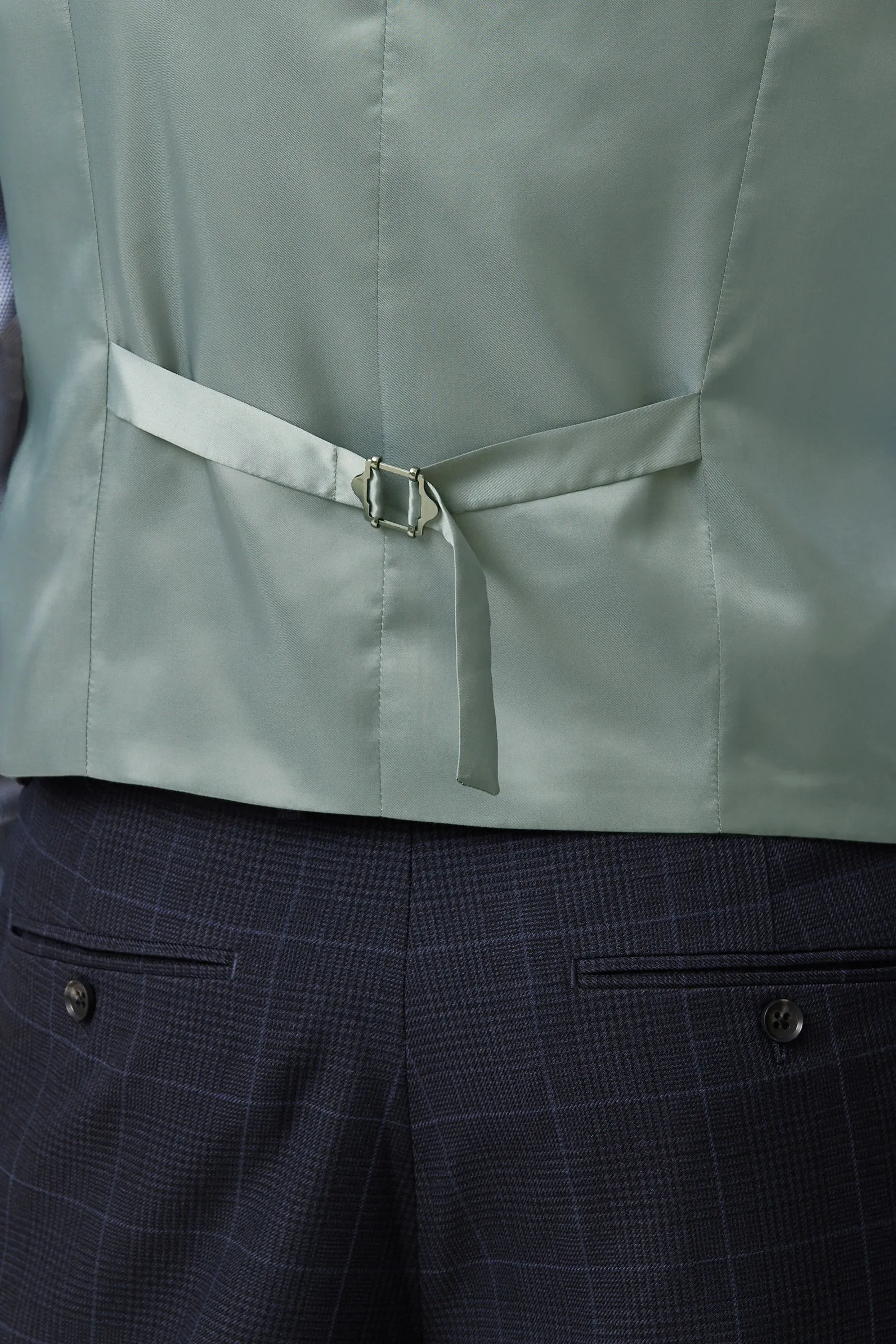 Navy  - Gilet da A quadri da completo Principe di Galles