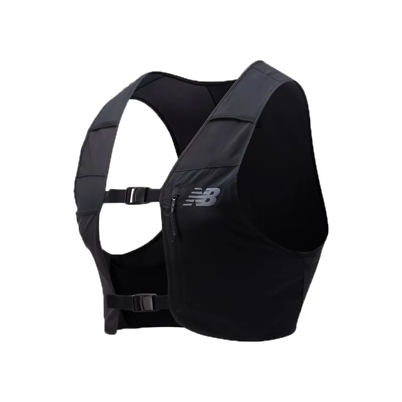 NEW BALANCE Q SPEED FUEL COMMUTER VEST GILET CON TASCHE RUNNING UOMO - NERO