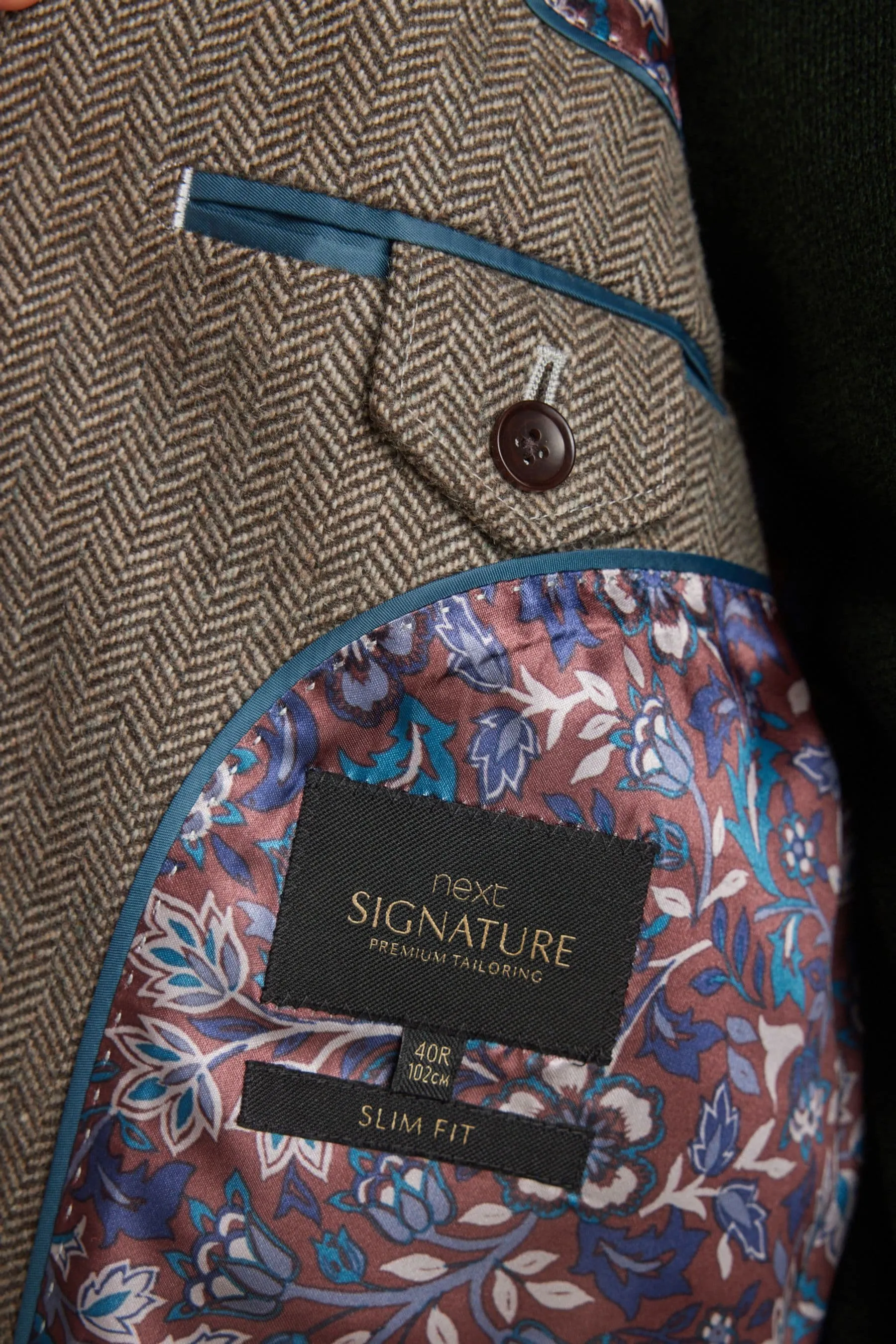 Nova Fides Signature - Blazer in lana a spina di pesce    