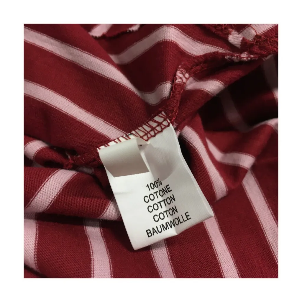NUMERO PRIMO maglia donna righe bordeaux/cipria S140L 100% cotone MADE IN ITALY