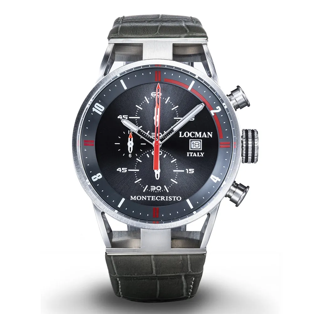 Orologio Cronografo Uomo Montecristo Nero Locman