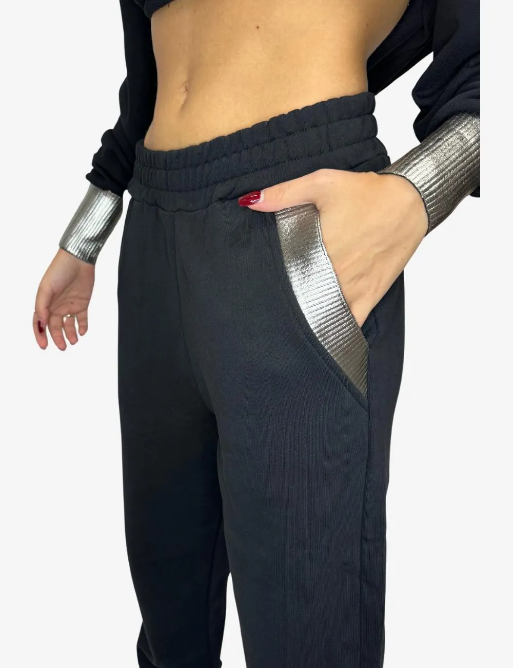 Pantalone Jayci' in felpa con placcatura donna