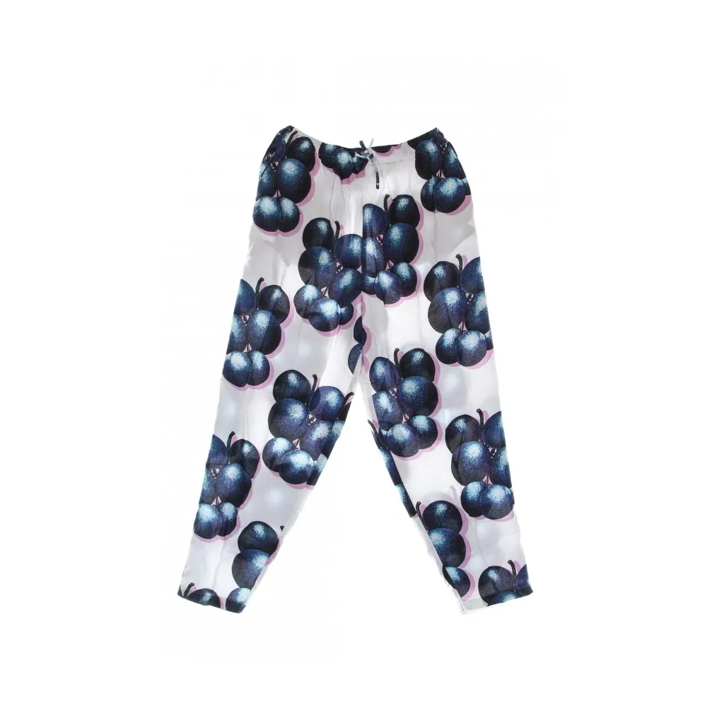 pantalone lungo donna blueberries pant WHITE MULTI