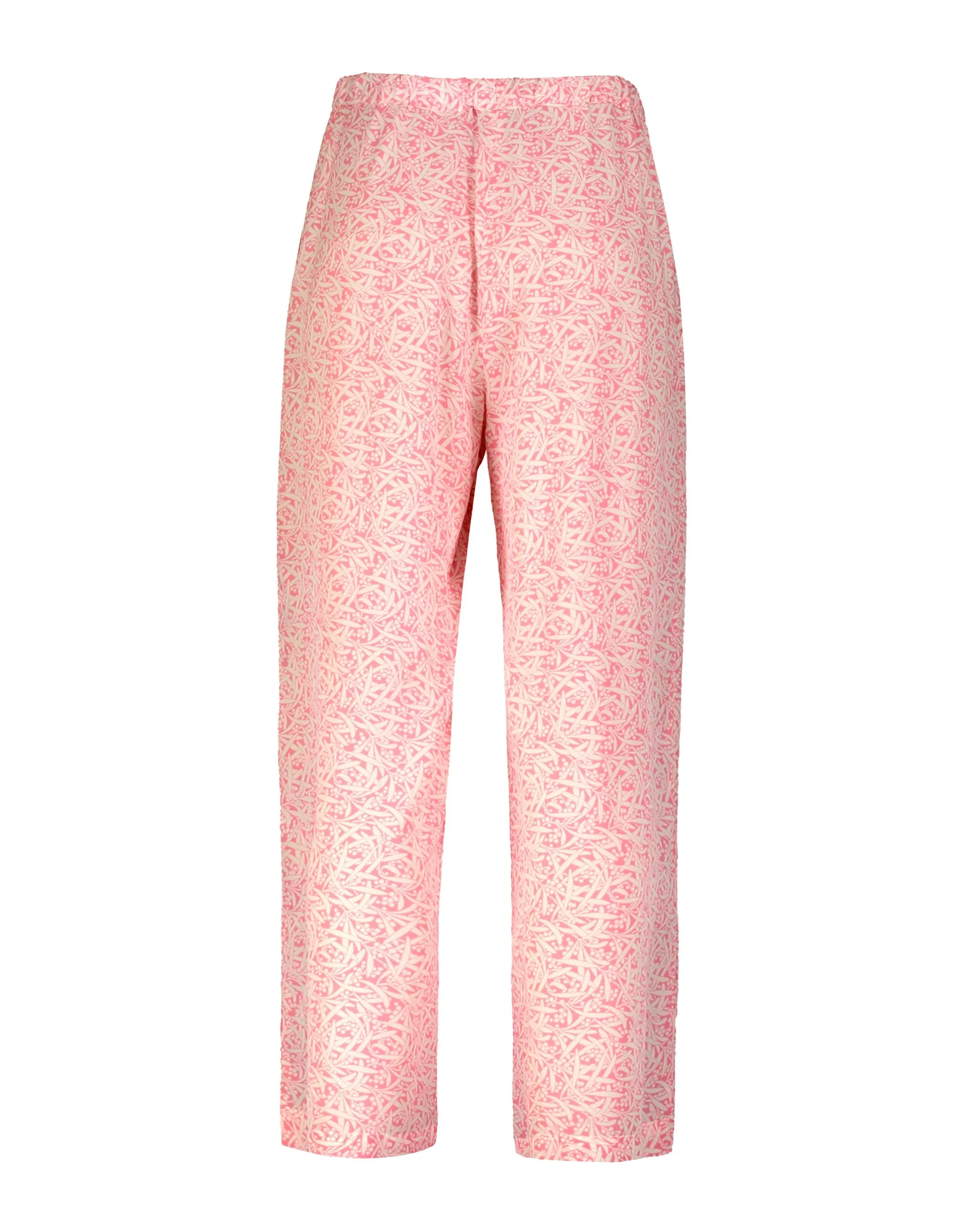 Pantalone Unito seta fantasia rosa