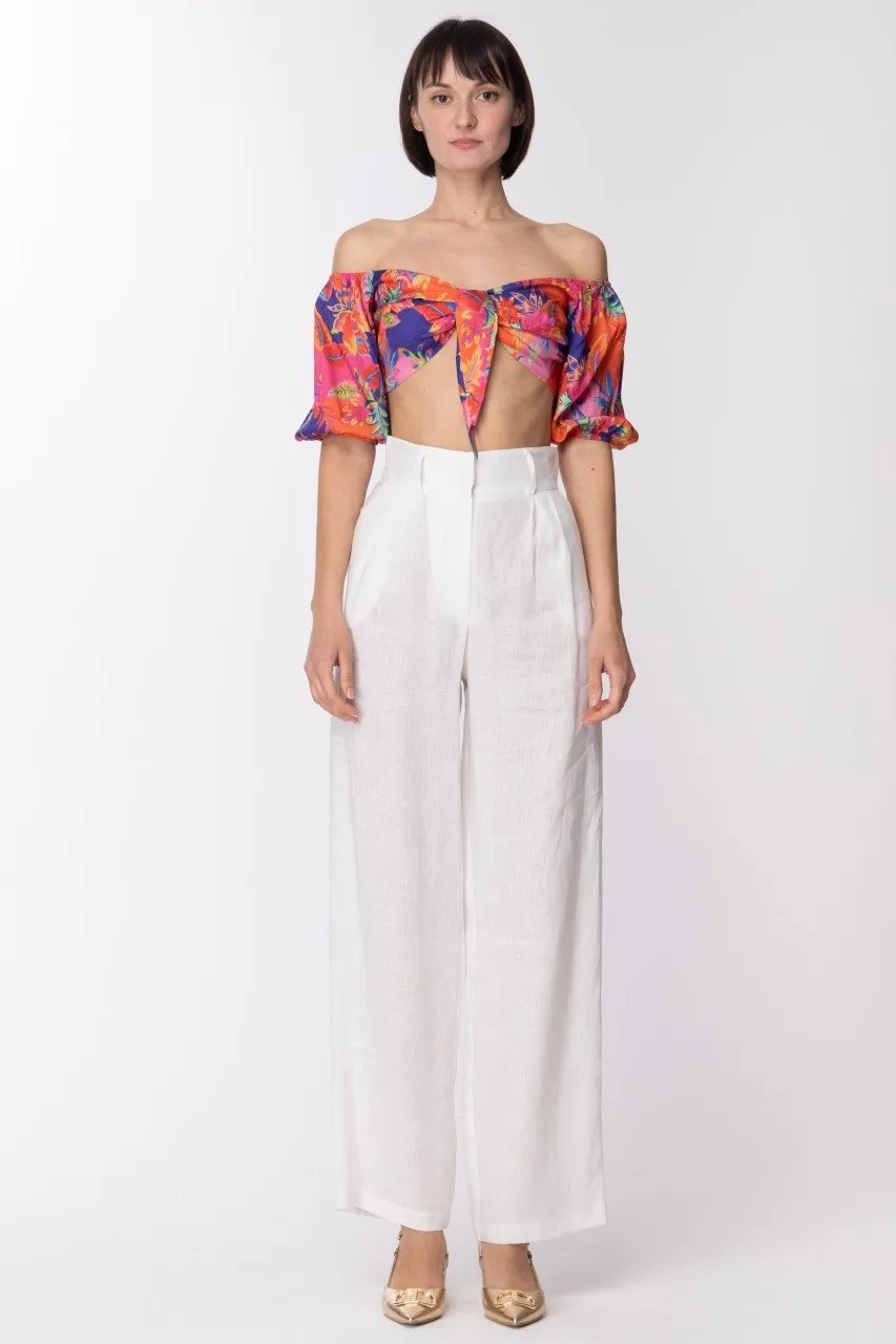 Pantaloni ampi in lino INFINITY SUMMER