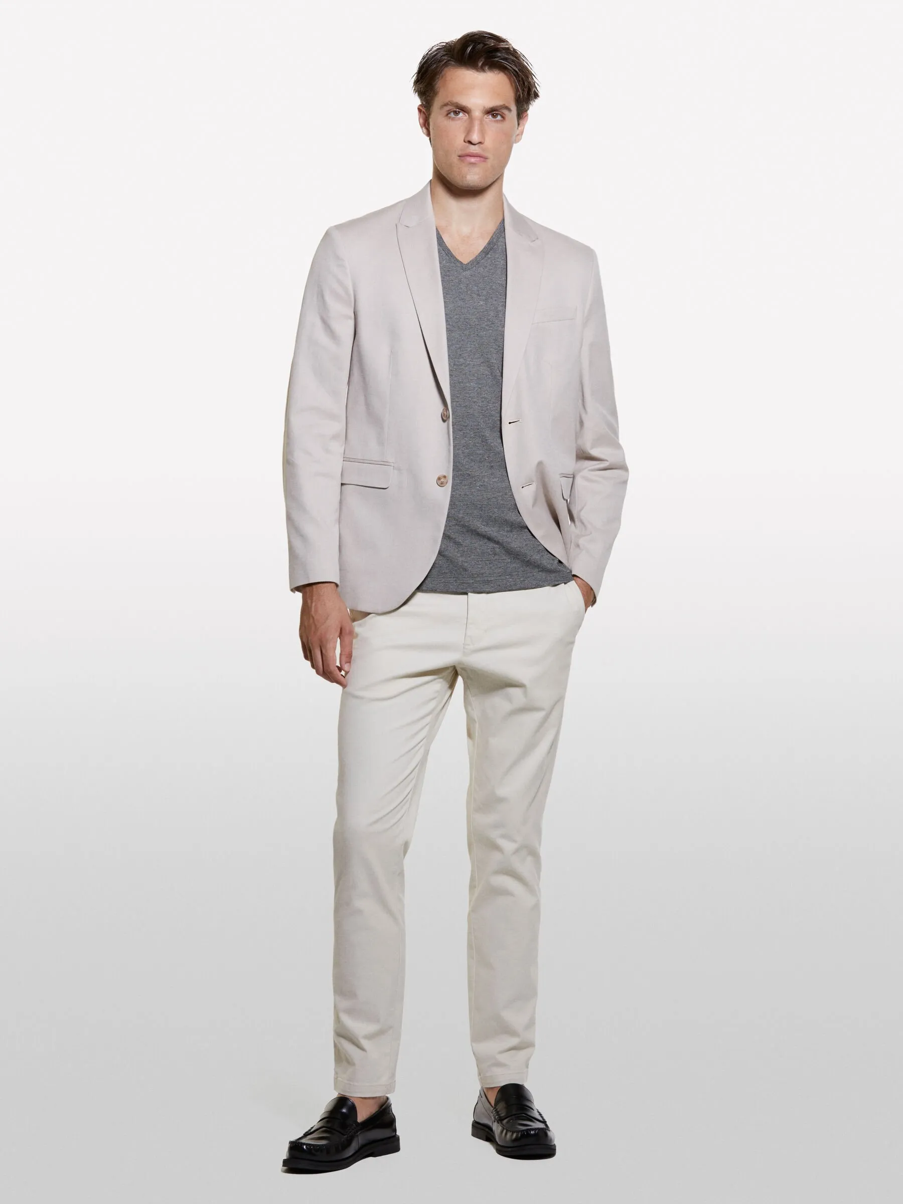 Pantaloni bianco panna effetto vintage