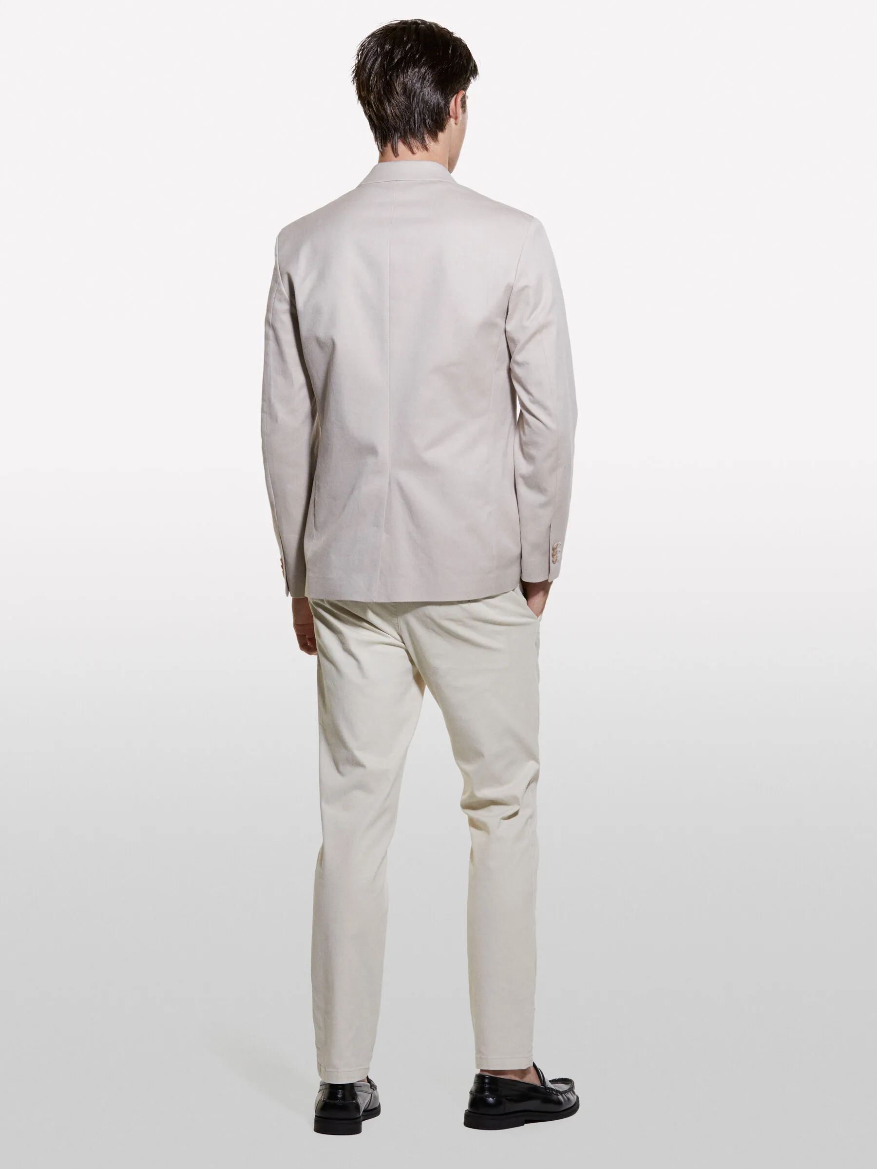 Pantaloni bianco panna effetto vintage