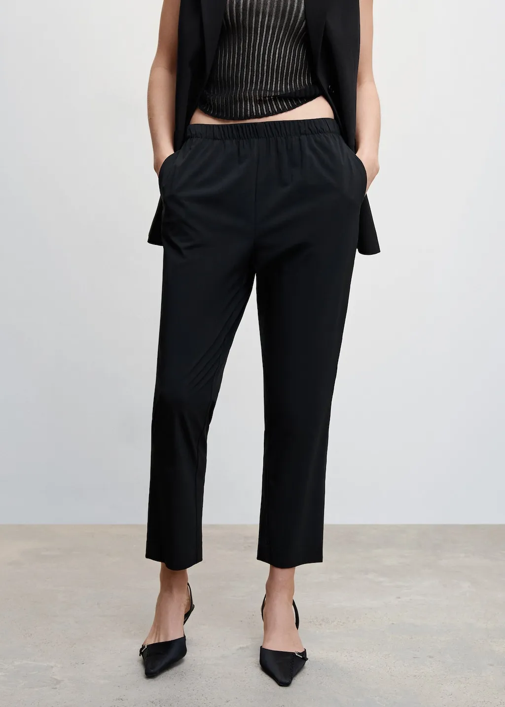 Pantaloni fluidi vita elasticizzata