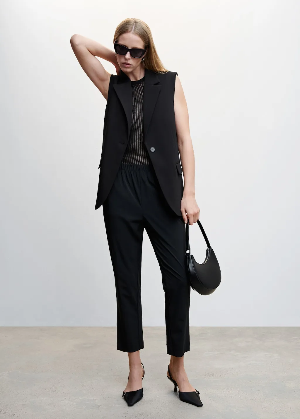 Pantaloni fluidi vita elasticizzata