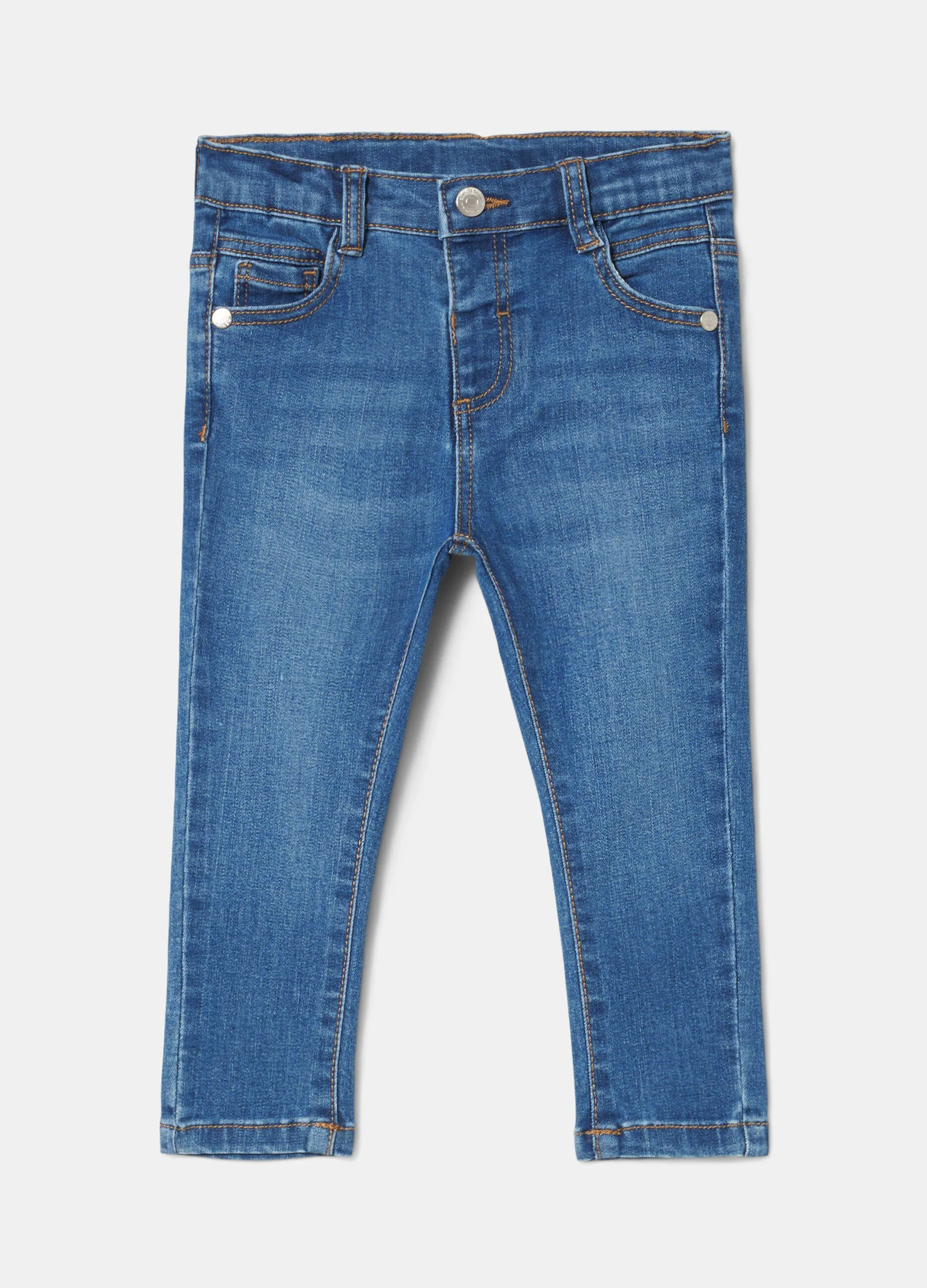 Pantaloni in denim stretch neonato