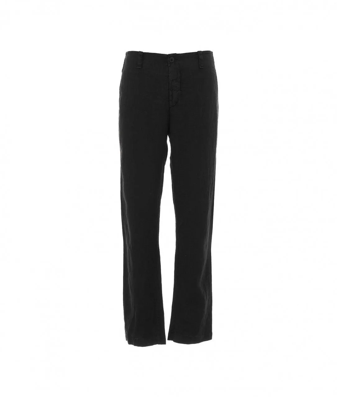 Pantaloni in lino nero nero
