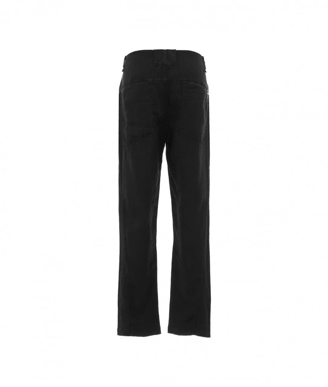 Pantaloni in lino nero nero