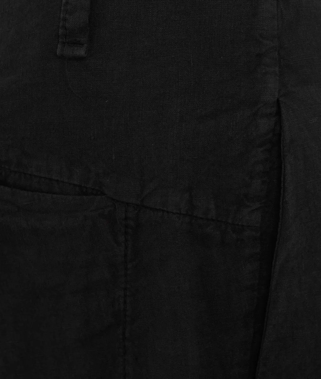 Pantaloni in lino nero nero