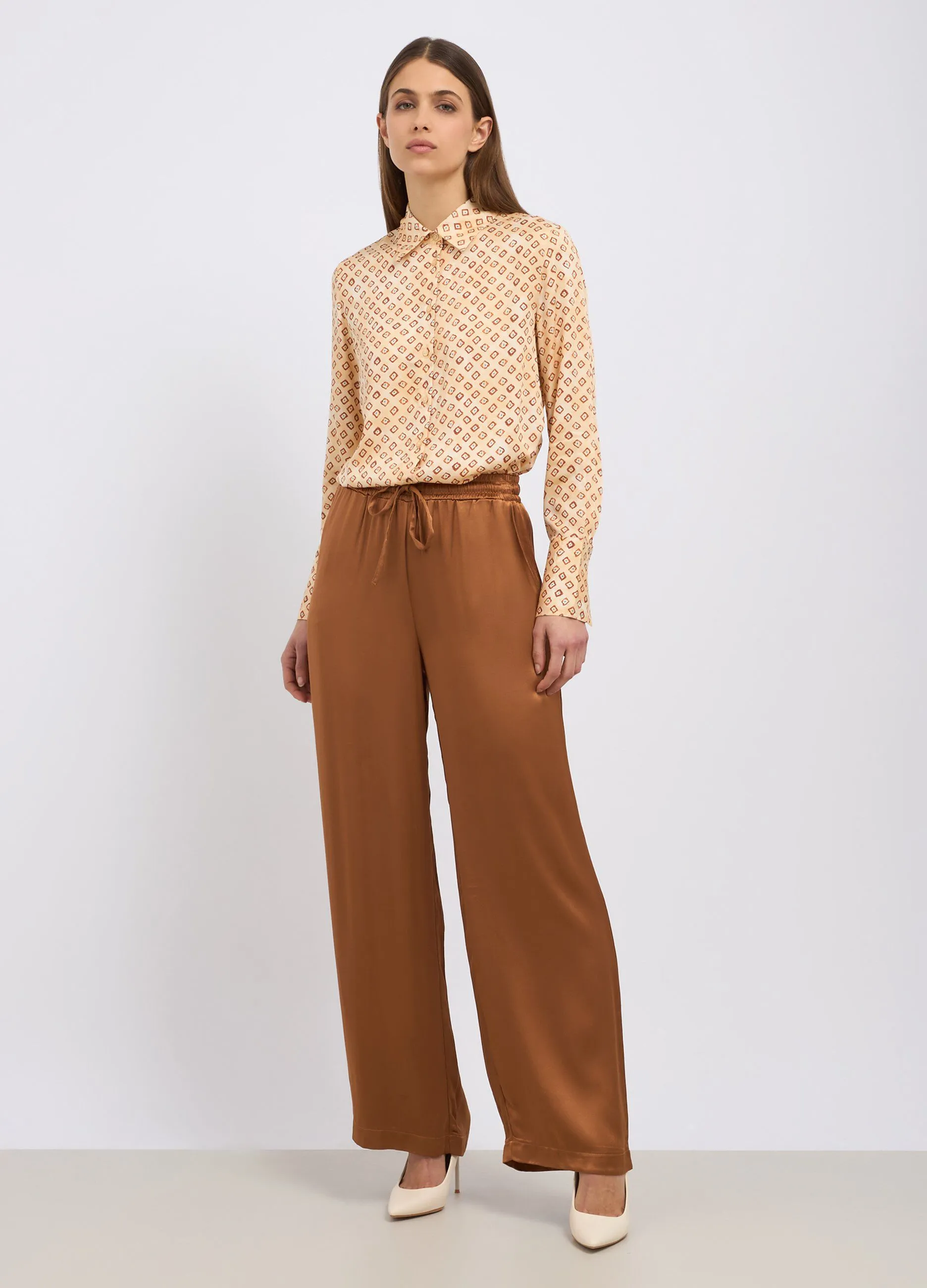 Pantaloni in pura viscosa donna