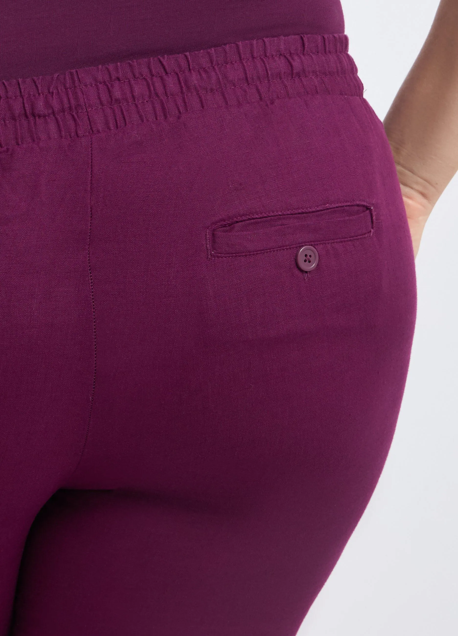 Pantaloni in puro lino donna curvy