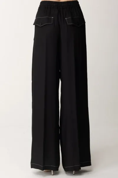 Pantaloni in twill NERO LIMOUSINE