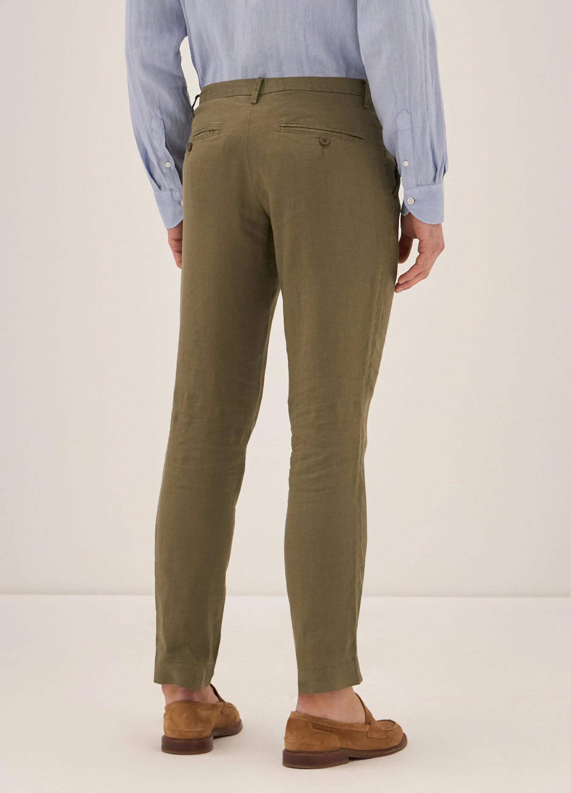 Pantaloni Rumford in puro lino uomo