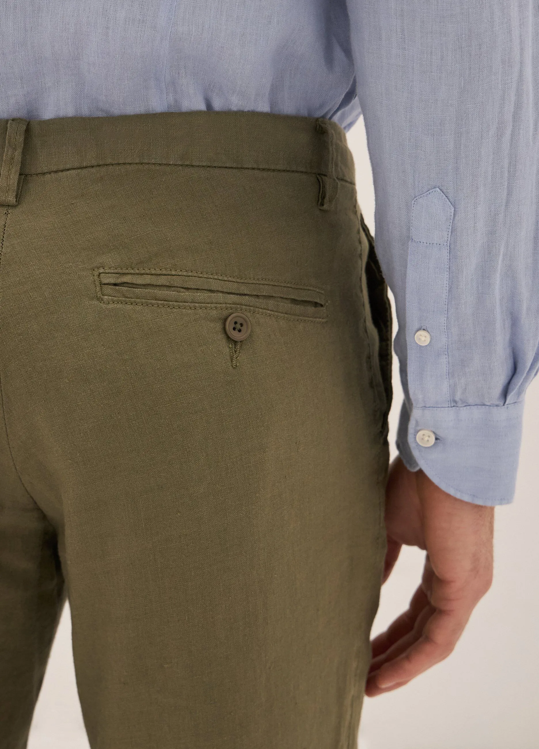 Pantaloni Rumford in puro lino uomo