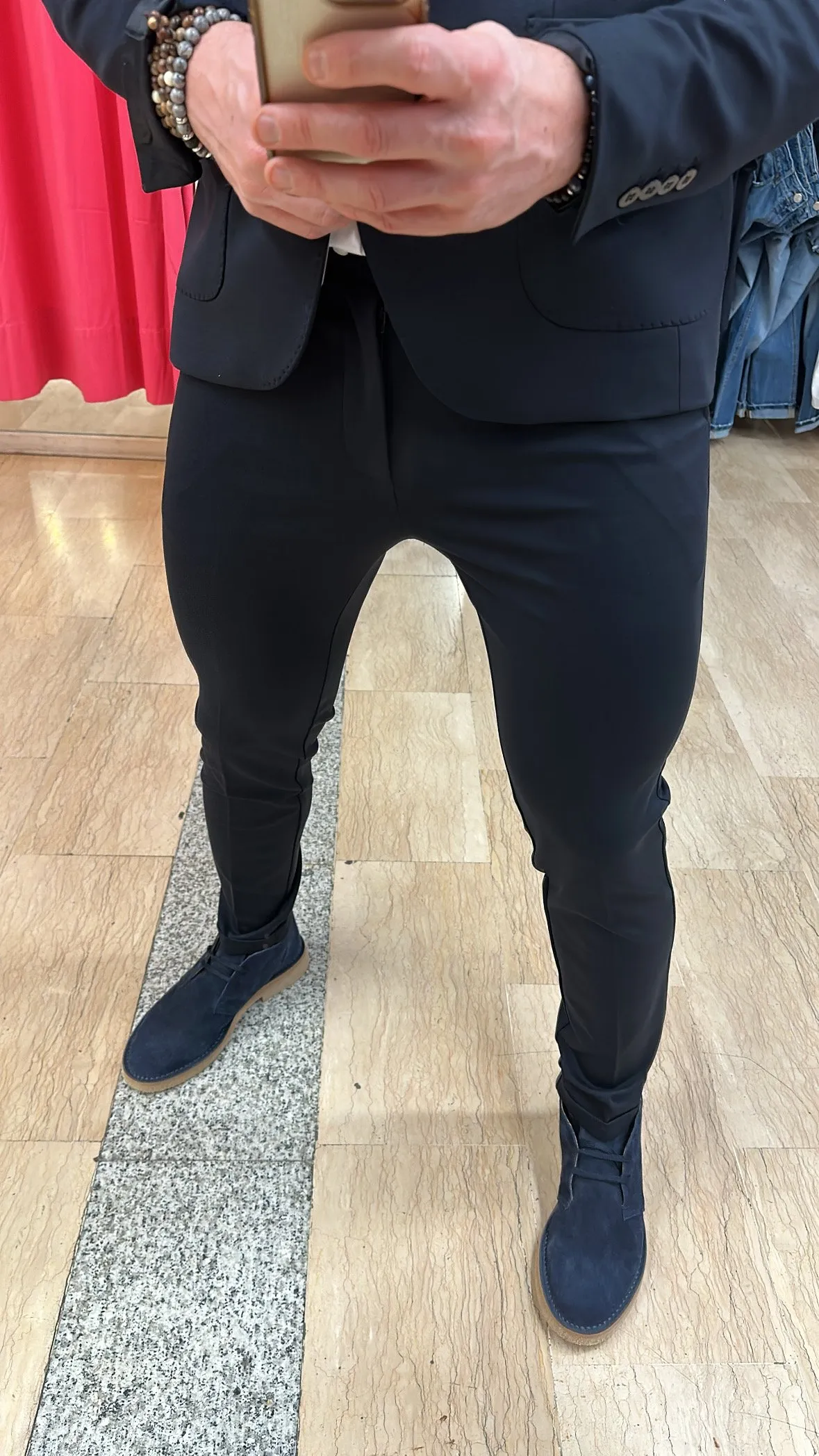 Pantaloni XAGON MAN color BLU disponibili anche con giacca e gilet in coordinato